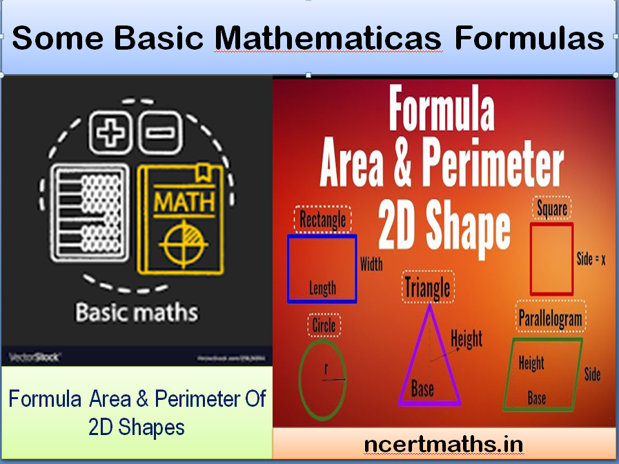 Some Basic Mathematics formulas